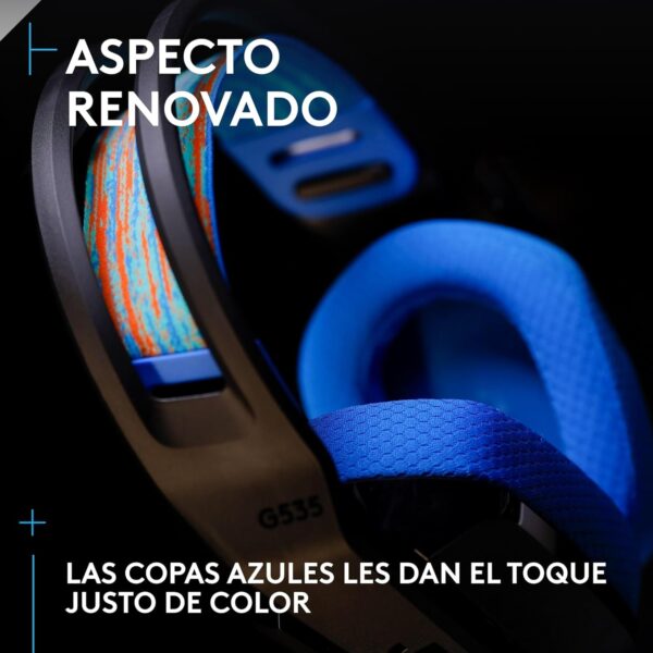 Logitech G535 LIGHTSPEED Black/Blue — Wireless Gaming Headset, para PS5 - Imagen 5
