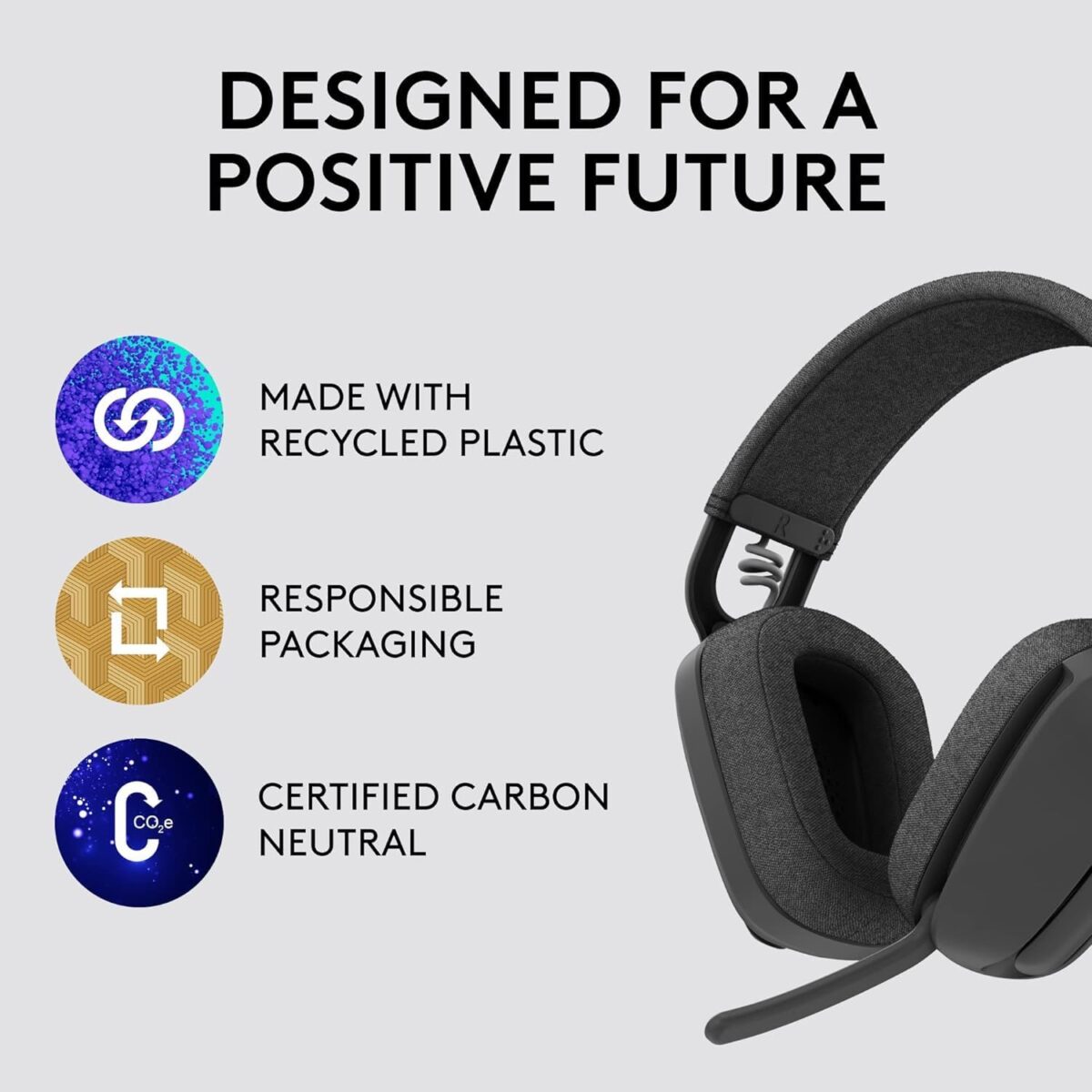 71i8Sdb+WkL._AC_SL1500_ Logitech Zone Vibe 100 Graphite — Auriculares Wireless ligeros, Bluetooth - Imagen 5