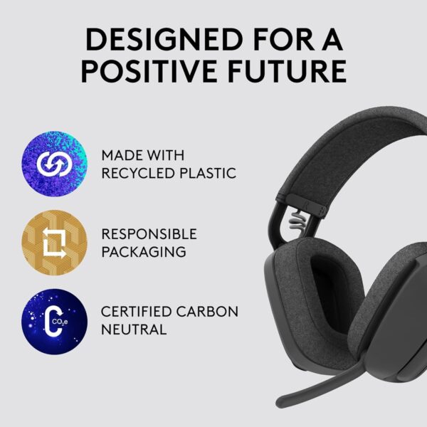 Logitech Zone Vibe 100 Graphite — Auriculares Wireless ligeros, Bluetooth - Imagen 5