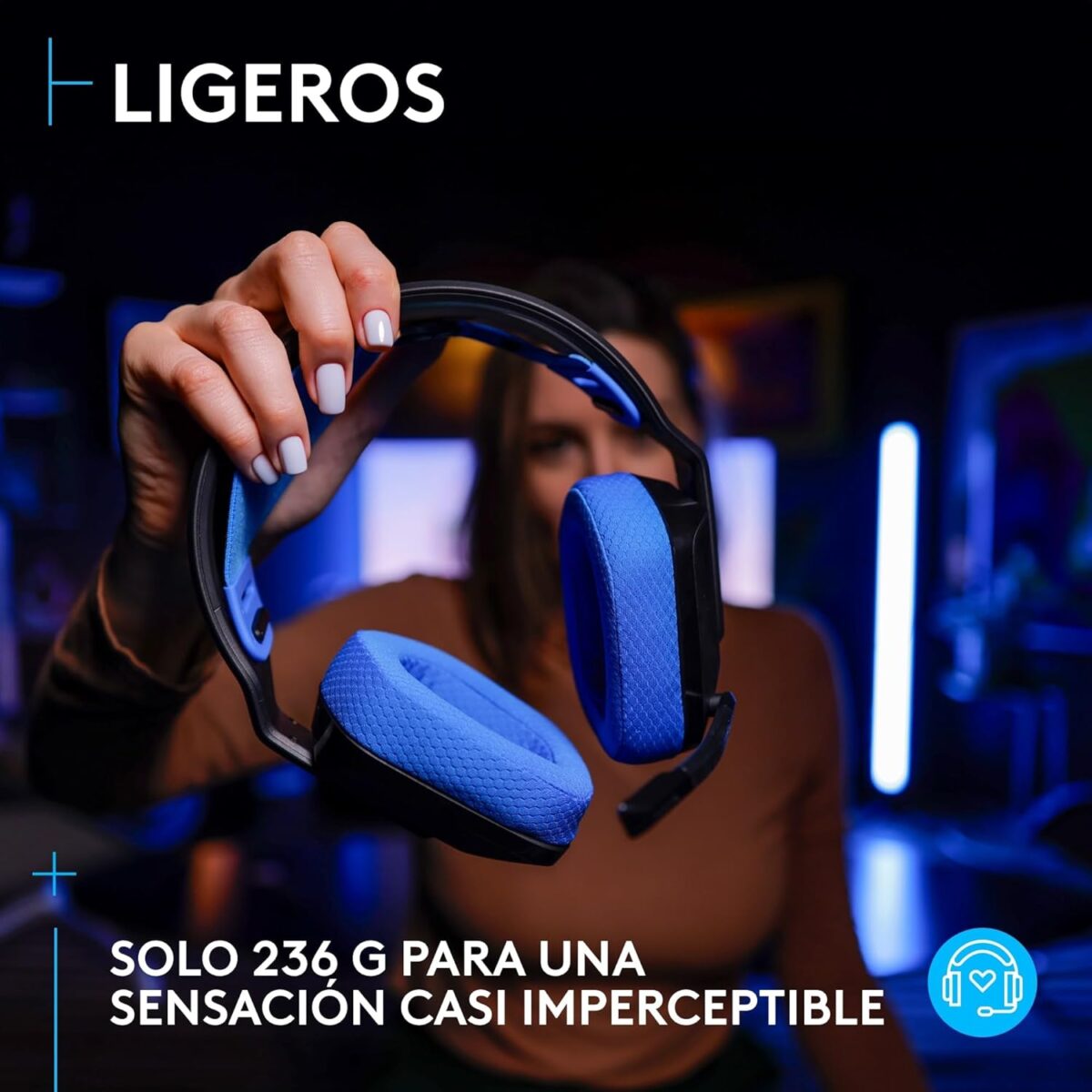 71nMO7LD8cL._AC_SL1500_ Logitech G535 LIGHTSPEED Black/Blue — Wireless Gaming Headset, para PS5 - Imagen 9