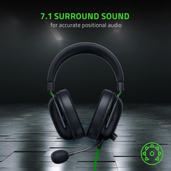 Razer BlackShark V2 X USB — Audífonos con cable, Surround Sound 7.1, conexión USB, negro - Imagen 2