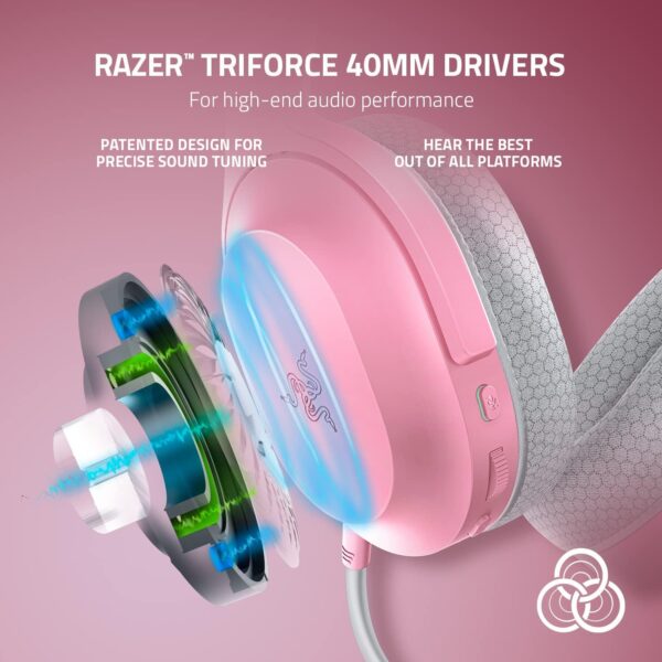 Razer Barracuda X Quartz Pink — Audífonos inalámbricos, multiplataforma, 2.4GHz Wireless, Bluetooth, micrófono extraíble, rosa - Imagen 4