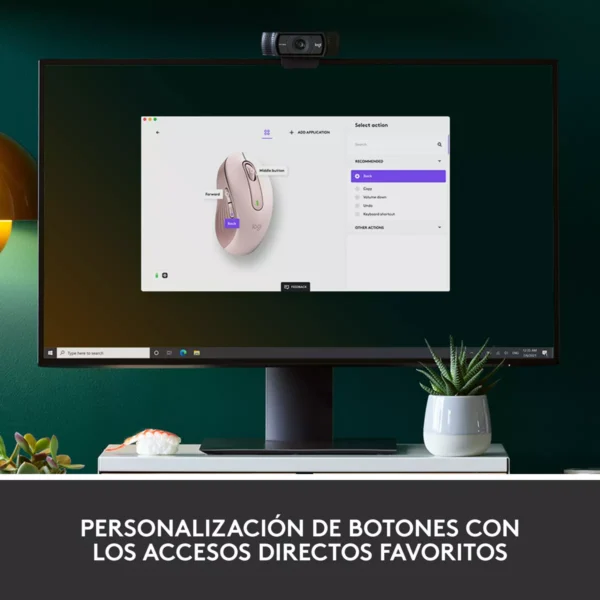 Logitech Signature M650 Rose — Mouse Inalámbrico, Bluetooth, para manos pequeñas - Imagen 5