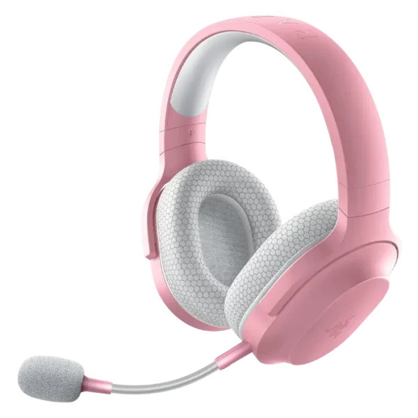 Razer Barracuda X Quartz Pink — Audífonos inalámbricos, multiplataforma, 2.4GHz Wireless, Bluetooth, micrófono extraíble, rosa