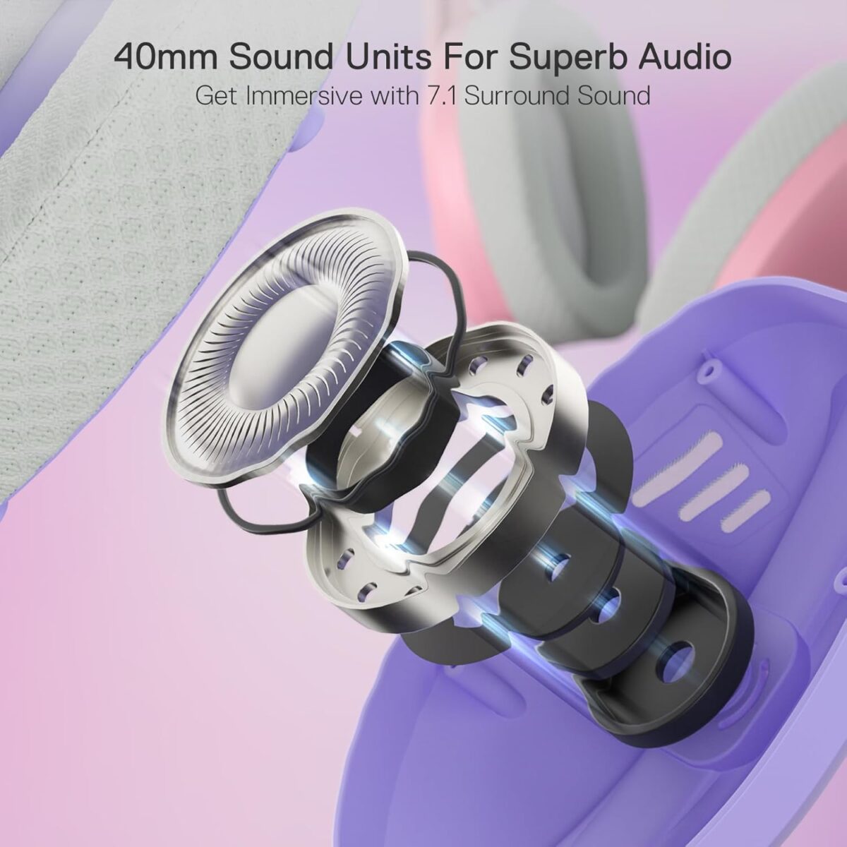 71FYaXkbXvL._SL1500_ Redragon Ire Pro H848 Purple — Audífono inalámbrico, bluetooth - Imagen 6