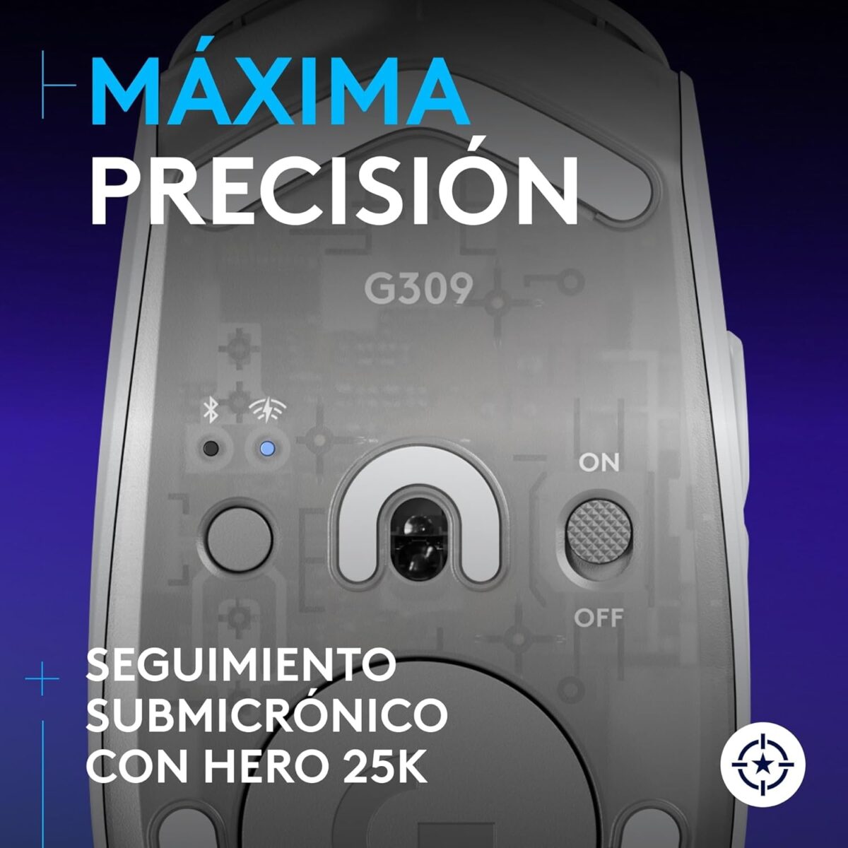71X3oLN-DkL._AC_SL1500_ Logitech G309 White LIGHTSPEED — Mouse inalámbrico, Bluetooth, blanco - Imagen 6