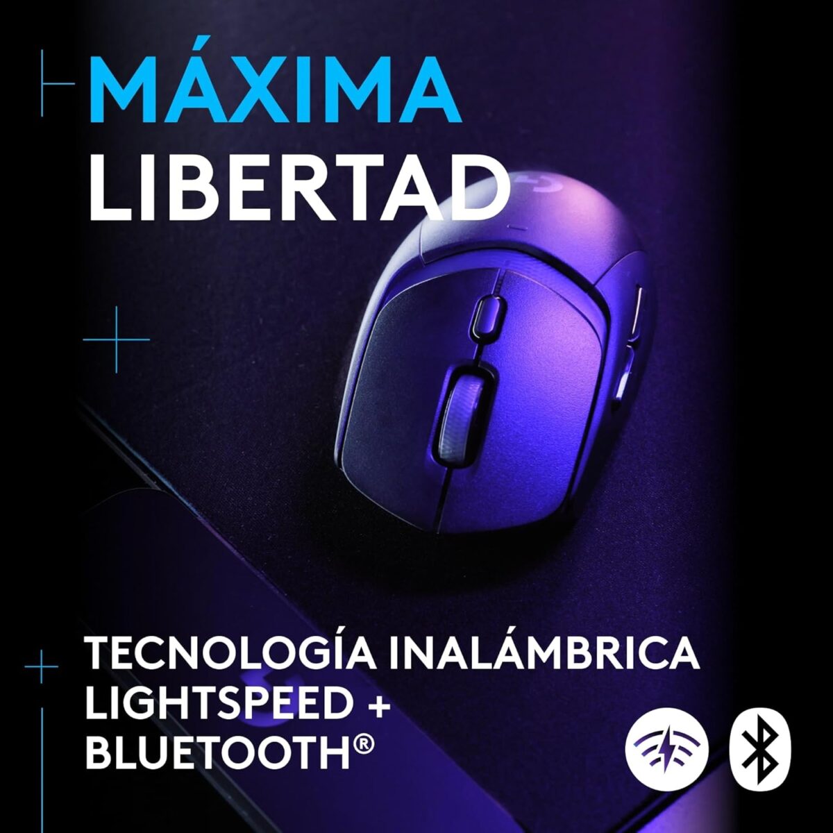 71h+yzJgbDL._AC_SL1500_ Logitech G309 Black LIGHTSPEED — Mouse inalámbrico, Bluetooth, negro - Imagen 4