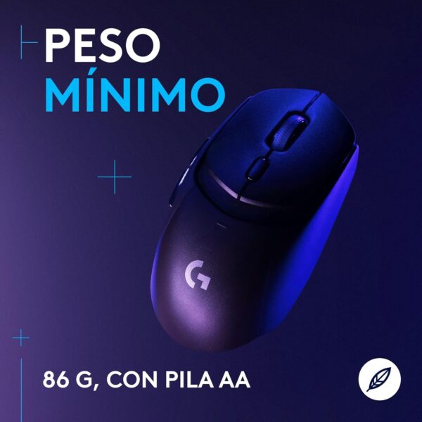 Logitech G309 Black LIGHTSPEED — Mouse inalámbrico, Bluetooth, negro - Imagen 2