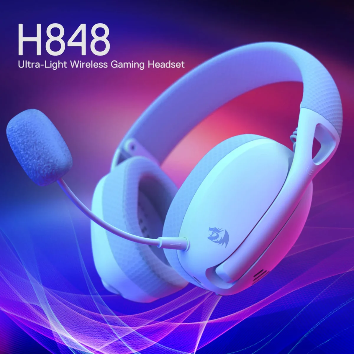 RedragonH848PROWirelessheadsets_4 Redragon Ire Pro H848 White — Audífono inalámbrico, bluetooth - Imagen 3