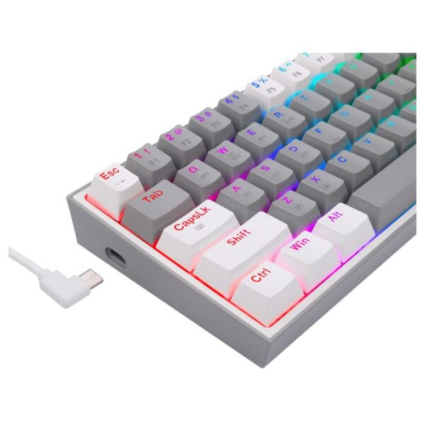Redragon Fizz Pro K616 RGB Gray — Teclado mecánico, inalámbrico, RGB, Bluetooth, gris, Español - Imagen 2