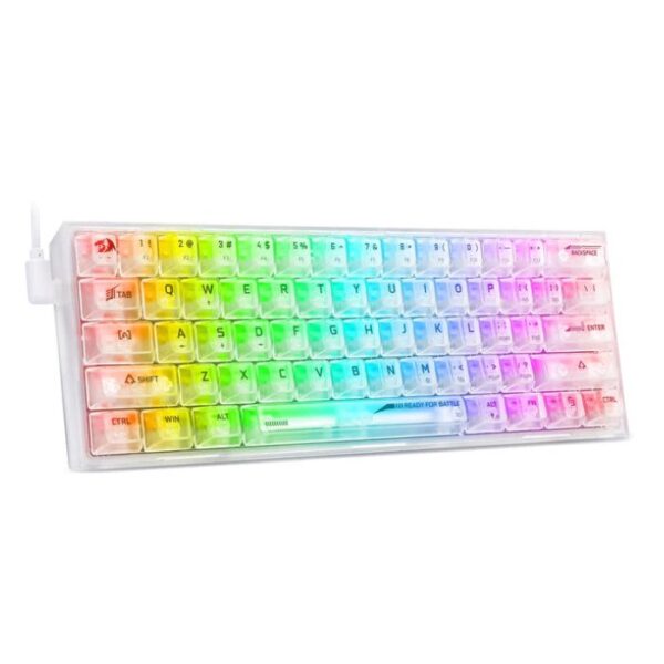 Redragon Fizz K617CT RGB White — Teclado mecánico, con cable, iluminación RGB, Blanco - Imagen 6