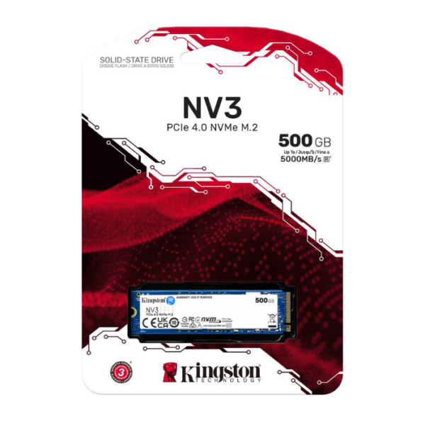 Kingston NV3 500GB — SSD NVMe M.2, hasta 5,000 MB/s en lectura - Imagen 2