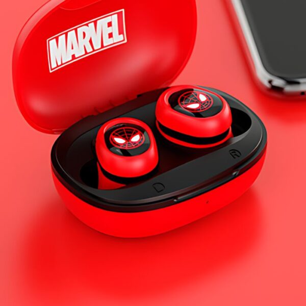 Xtech Marvel Spider Man Edition Miles Morales — Audífonos inalámbricos (TWS), estuche de carga portátil - Imagen 3