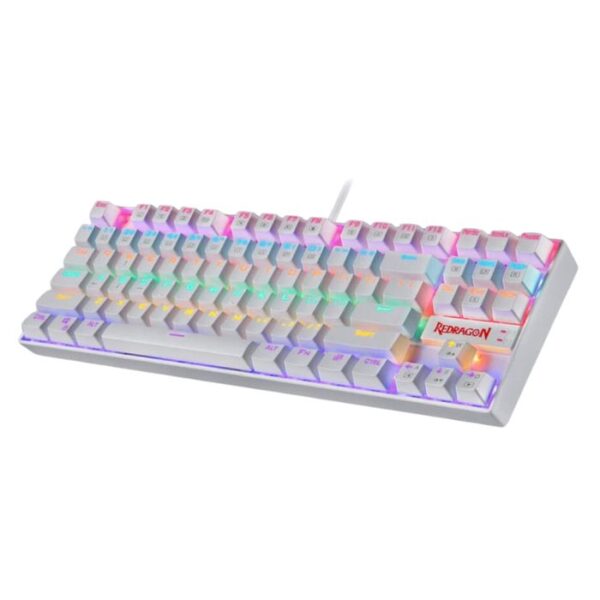 Redragon Kumara K552 White — Teclado mecánico, con cable, Rainbow, blanco, español - Imagen 3