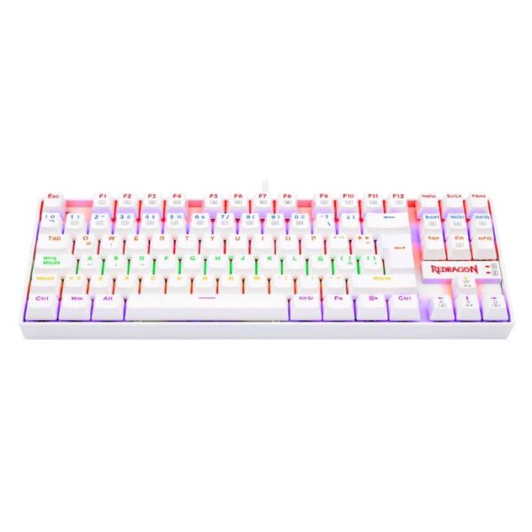 Redragon Kumara K552 White — Teclado mecánico, con cable, Rainbow, blanco, español - Imagen 4