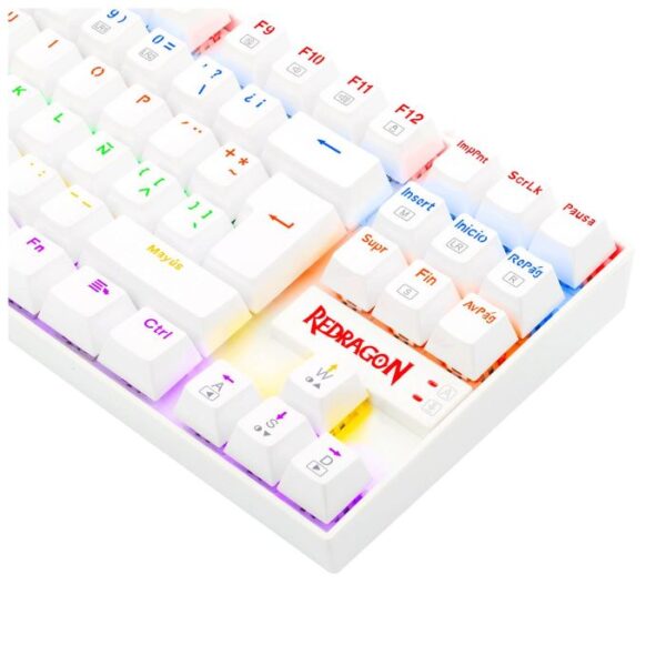Redragon Kumara K552 White — Teclado mecánico, con cable, Rainbow, blanco, español - Imagen 2