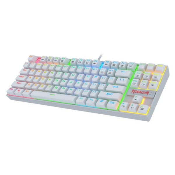 Redragon Kumara K552 RGB White — Teclado mecánico, con cable, RGB, blanco, español - Imagen 3