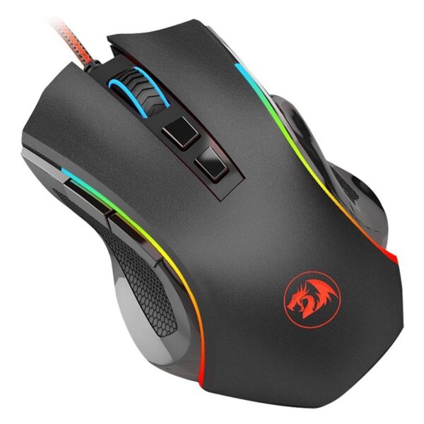 Redragon Griffin Black — Mouse con cable, RGB, diestro, color negro - Imagen 4