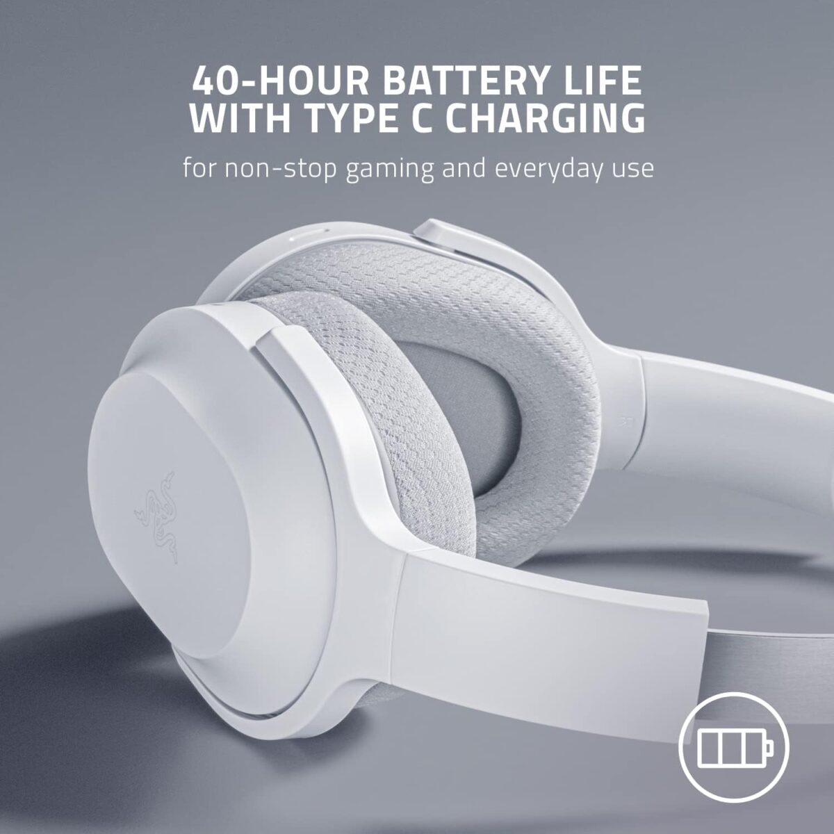 61Wg-dbg60L._AC_SL1500_ Razer Barracuda White — Audífonos inalámbricos, 2.4GHz + Bluetooth, multiplataforma, cancelación activa de ruido, mejor calidad de sonido, blanco - Imagen 2
