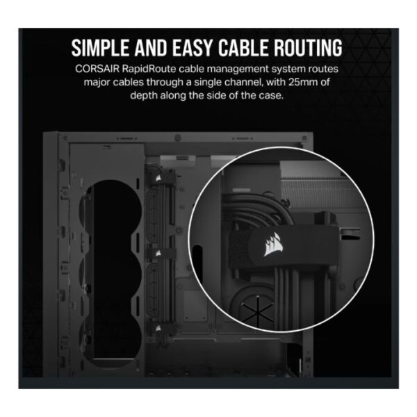 CORSAIR 5000D Core Airflow Black Mid Tower — Sin Fans, color negro - Imagen 6