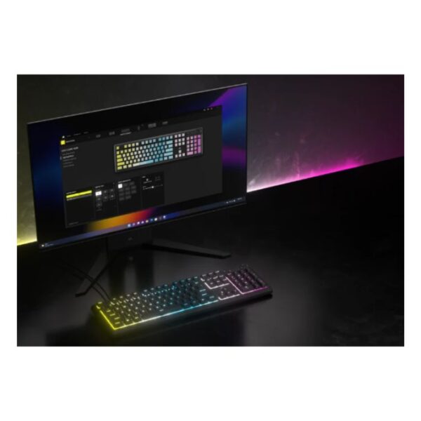 CORSAIR K55 CORE RGB — Teclado membrana, con cable, RGB, negro, español - Imagen 10