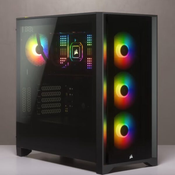 CORSAIR iCUE 4000X RGB Black — Caja ATX, 3 Fans 120mm, negro - Imagen 2