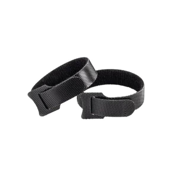 Correas reutilizables para gestión de cables, negro, 5 unidades