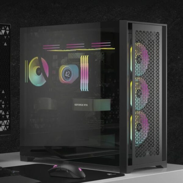 CORSAIR 5000D Core Airflow Black Mid Tower — Sin Fans, color negro - Imagen 2
