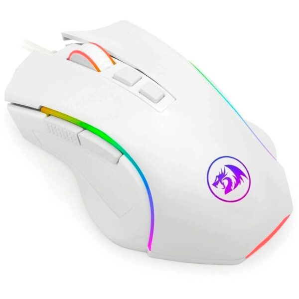 Redragon Griffin White — Mouse con cable, RGB, diestro, color blanco - Imagen 3