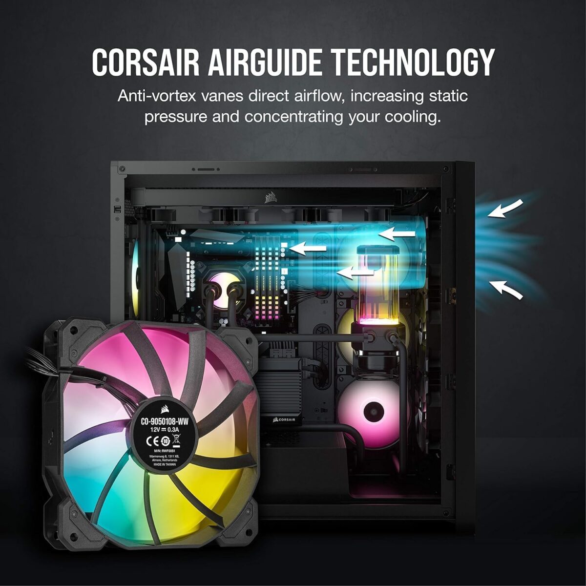 CORSAIR iCUE SP120 RGB ELITE Performance — Ventilador PWM de 120 mm, requiere controlador - Imagen 4