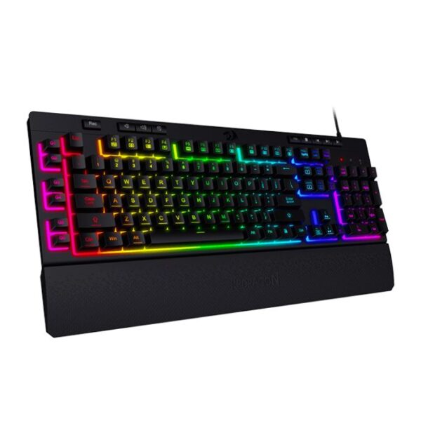 Redragon Shiva K512 Black — Teclado membrana, con cable, Full-Size, Negro, Español - Imagen 4