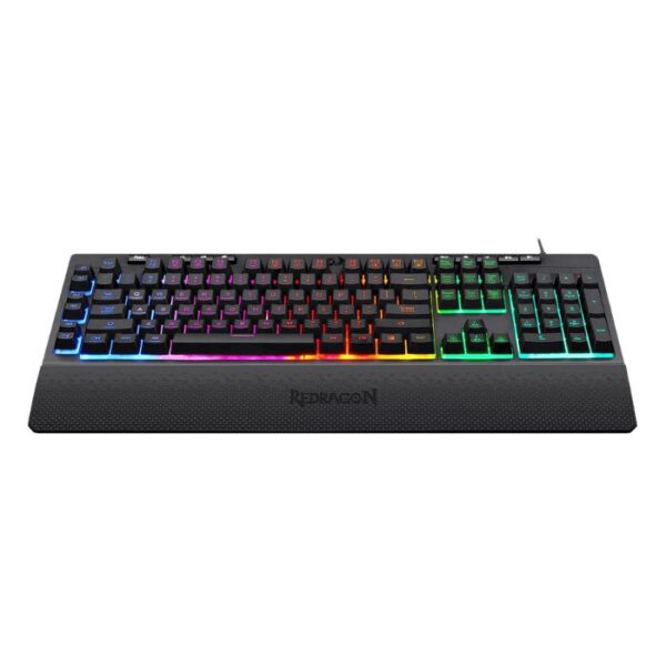 Redragon Shiva K512 Black — Teclado membrana, con cable, Full-Size, Negro, Español - Imagen 5