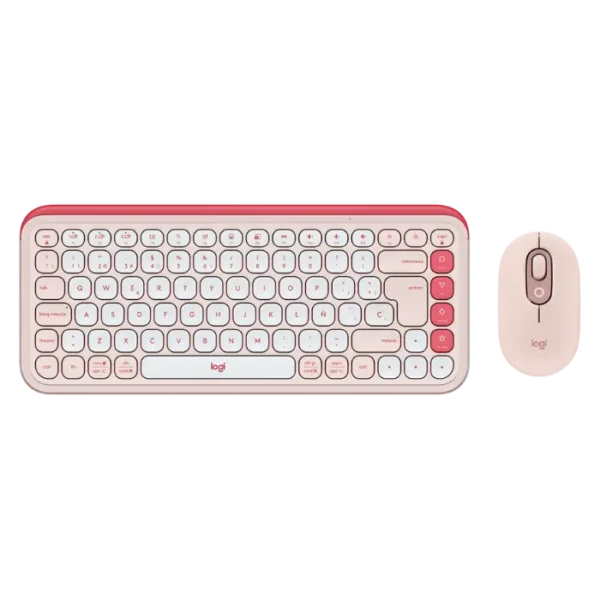 Logitech Pop Icon Combo Rosado y Blanco