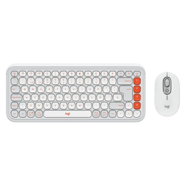 Logitech Pop Icon Combo Blanco y Naranja