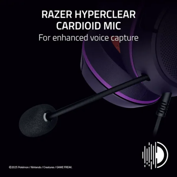 Razer Kraken Kitty V2 Gengar Edition — Auricular alámbrico, multiplataforma, Stereo, Surround 7.1, morado - Imagen 6