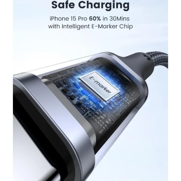 UGREEN 100W Cable USB C — Cable de carga de 100W, 1 metro, negro - Imagen 6