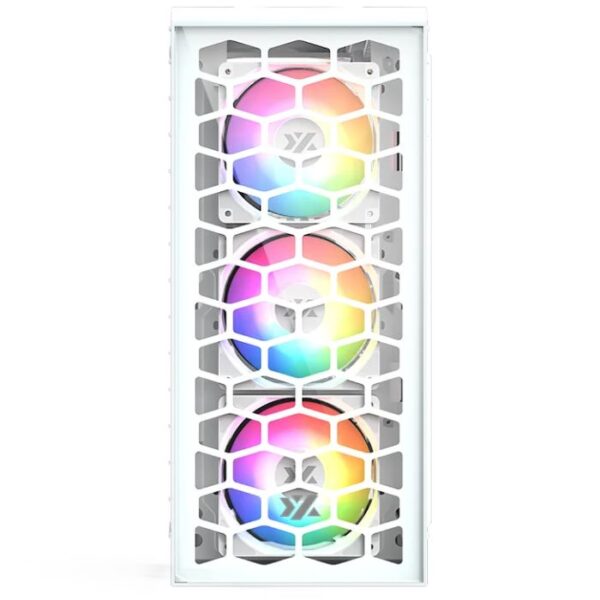 XYZ Airone 300 Glass White  — Caja ATX, 6 Fans ARGB, controlador, blanco - Imagen 4