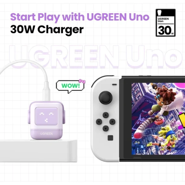 UGREEN Uno 30W Purple  — Cargador de carga rápida GaN, 1 puerto USB-C, lila - Imagen 7