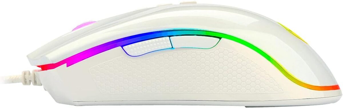 51A-kqhHPsS._AC_SL1500_ Redragon Cobra White — Mouse con cable, RGB, diestro, color blanco - Imagen 4