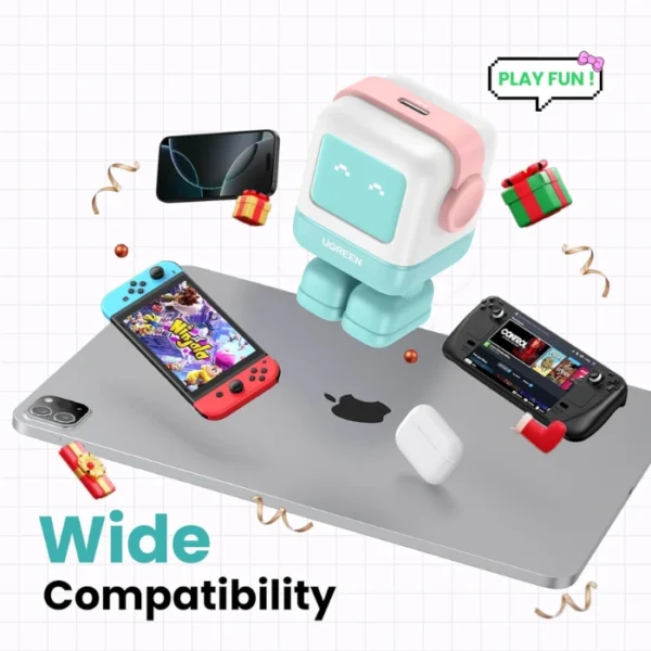 UGREEN Uno 30W Pink Blue — Cargador de carga rápida GaN, 1 puerto USB-C, azul rosa - Imagen 2