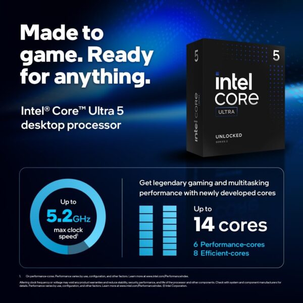 Intel Core Ultra 5 245K — 14 núcleos, 14 hilos, LGA1851, 24MB Caché | BX80768245K - Imagen 3