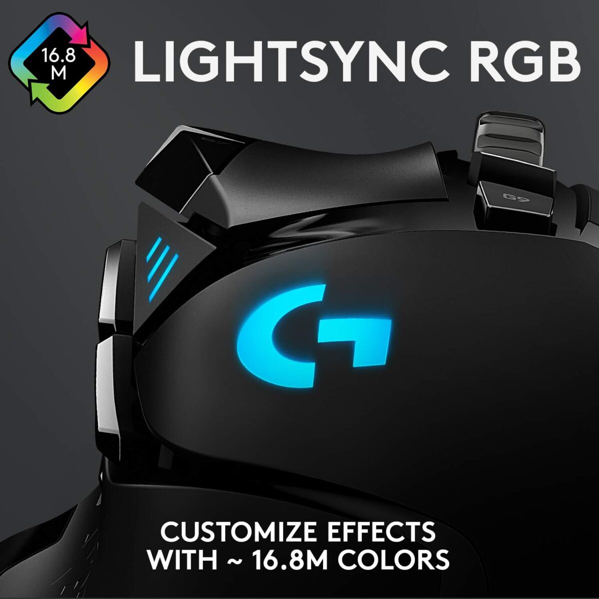 Logitech G502 HERO — Mouse cableado, HERO 25K, RGB, peso ajustable - Imagen 5