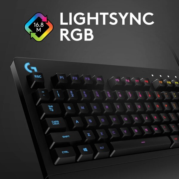 Logitech G213 Prodigy RGB — Teclado Membrana, con cable, inglés - Imagen 4