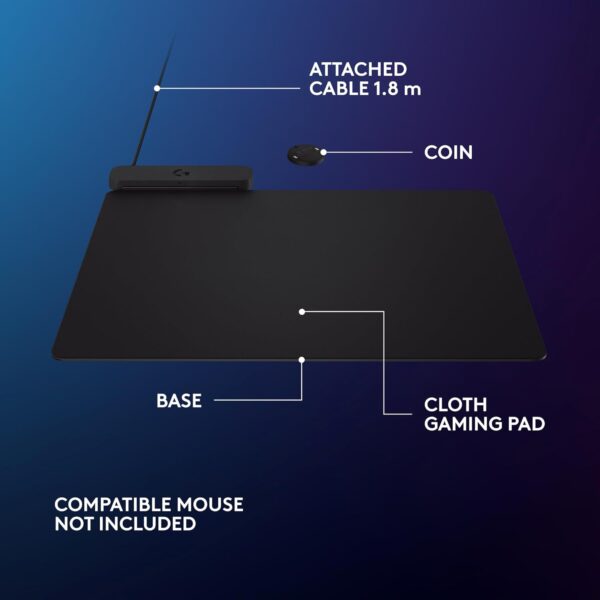 Logitech G POWERPLAY 2 — Mousepad con Sistema inalámbrico de carga, 34 x 28 cm - Imagen 4