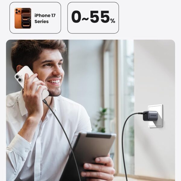 UGREEN Nexode 30W CD319 —  Cargador de pared, carga rápida, gris | 90901 - Imagen 6