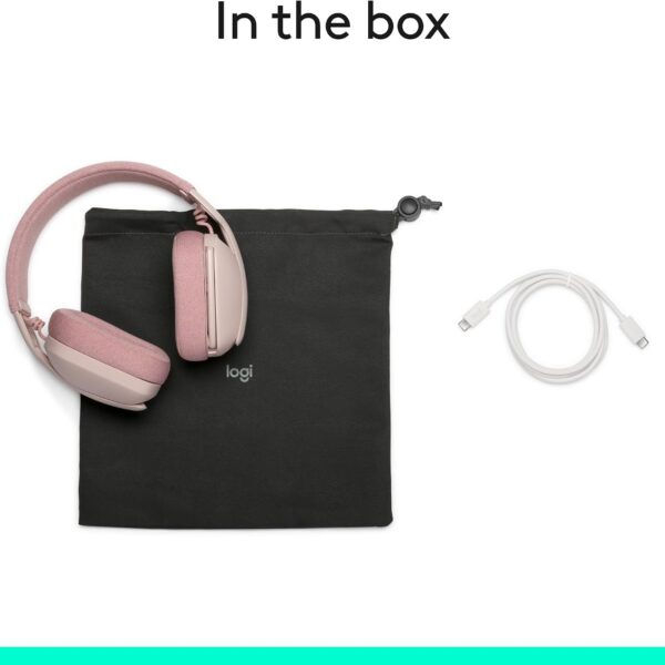 Logitech Zone Vibe 100 — Auriculares Wireless | ligeros | Bluetooth - Rosa - Imagen 5