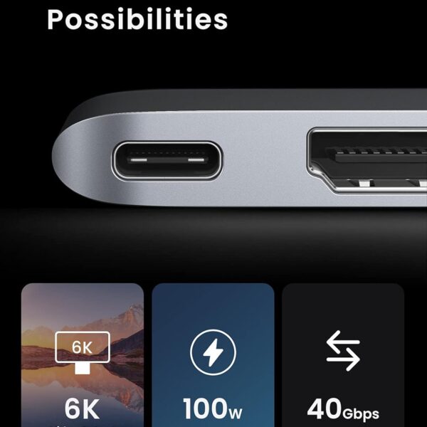UGREEN CM380 — Hub Multifuncional USB-C, 2 puertos USB 3.0, 1 puerto HDMI RTO para tarjetas SD/TF, para MacBook Pro y MacBook Air, plateado | 80856 - Imagen 5