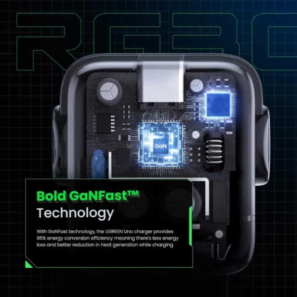 UGREEN Uno 30W Black — Cargador de carga rápida GaN, 1 puerto USB-C, negro - Imagen 8