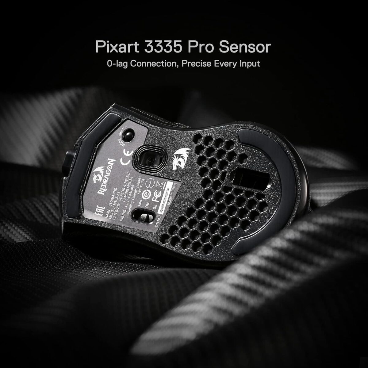 717ttlX3a8S._AC_SL1500_ Redragon Storm Pro M808 Black — Mouse inalámbrico, RGB, color negro - Imagen 4
