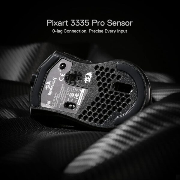 Redragon Storm Pro M808 Black — Mouse inalámbrico, RGB, color negro - Imagen 4
